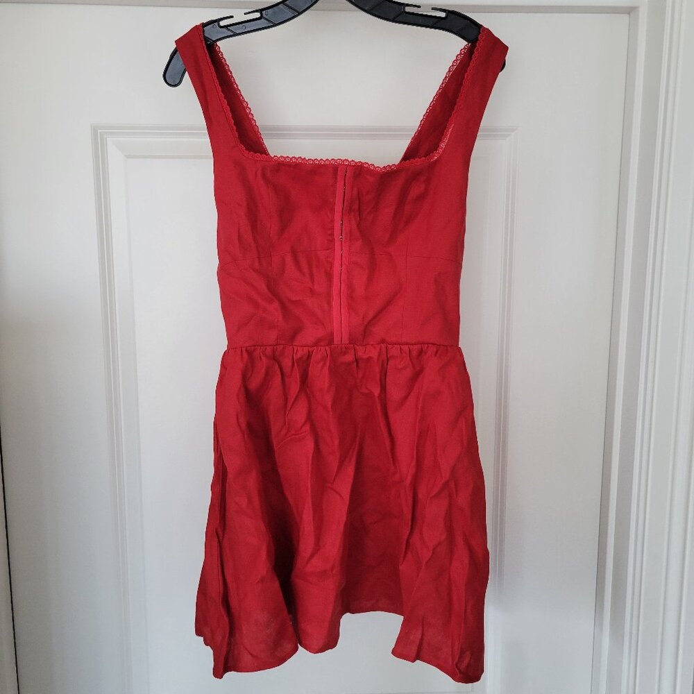 Reformation mini red dress